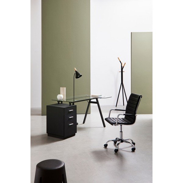 Črn pisarniški stol iz umetnega usnja Perth – Yes Everyday-image-1