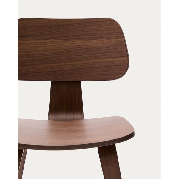 Temno rjav jedilni stol v orehovem dekorju Gena – Kave Home-image-3