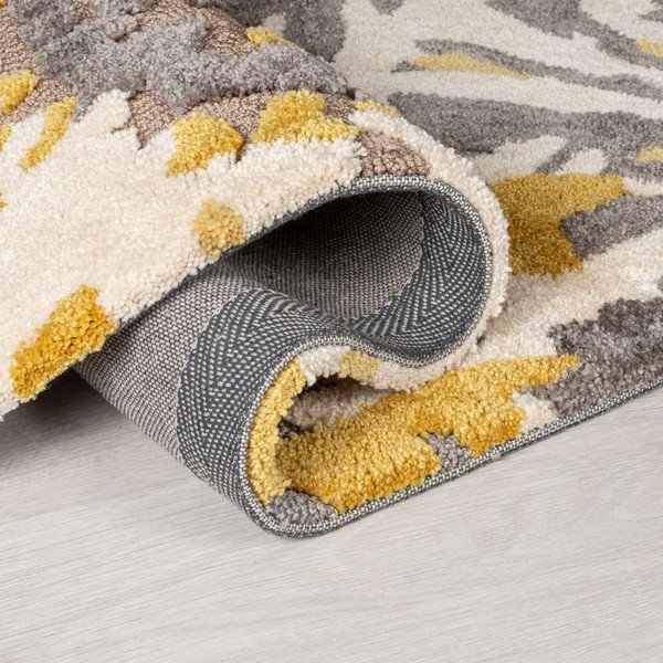 Sivo-rumena preproga Flair Rugs Soft Floral, 160 x 230 cm-image-1