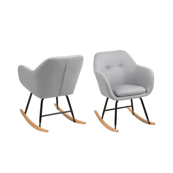 Svetlo siv gugalnik stol Actona Emilia-image-2