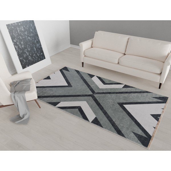 Siva pralna preproga 180x120 cm - Vitaus-image-1