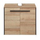 Stenska omarica za pod umivalnik v hrastovem dekorju v naravni barvi 53x60 cm Quickset 395 – Pelipal