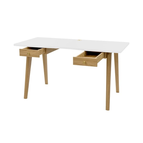 Pisalna miza v hrastovem dekorju 70x140 cm Nice – Woodman-image-2