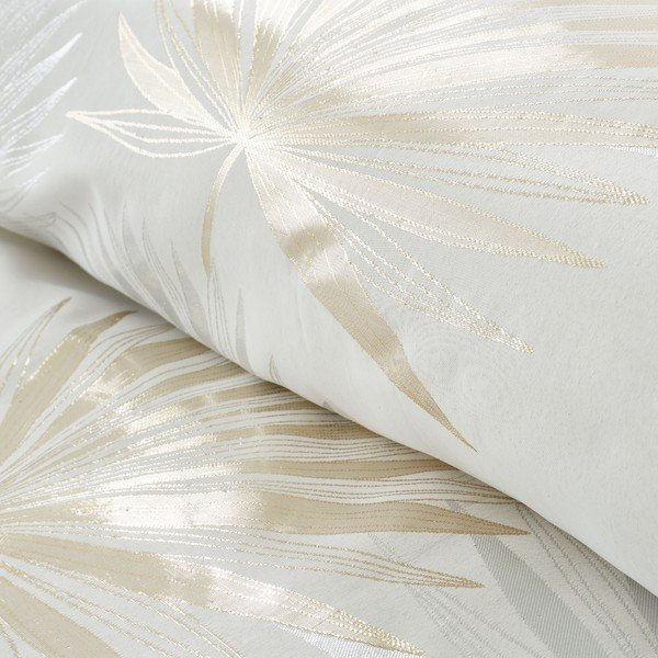 Kremno bela posteljnina za zakonsko posteljo 200x200 cm Luxe Palm – Catherine Lansfield-image-3