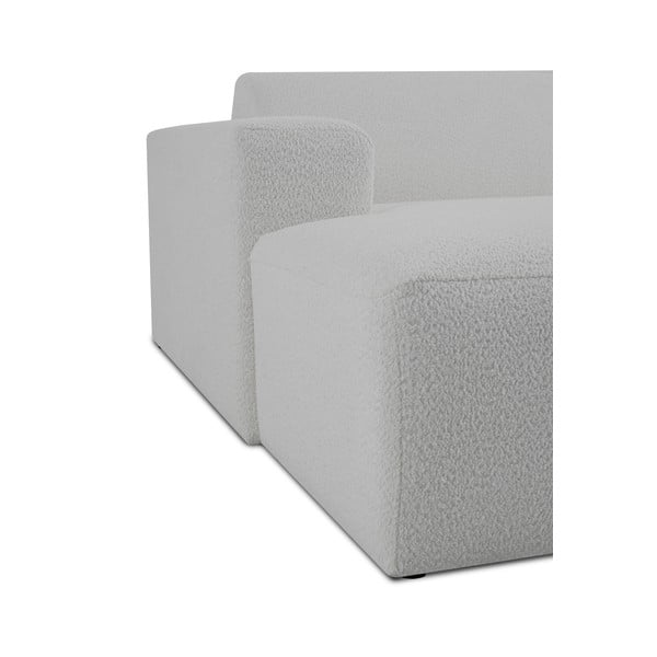 Bel modul za sedežno garnituro iz tkanine bouclé (levi kot) Roxy – Scandic-image-4