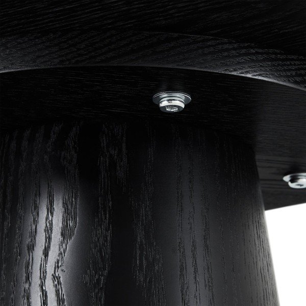 Črna mizica v hrastovem dekorju ø 45 cm Tango – Furnhouse-image-4
