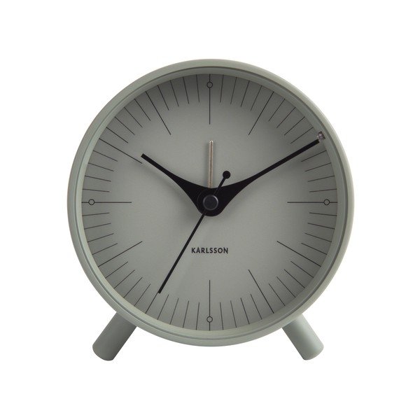 Zelena kovinska budilka Karlsson Index, ø 11 cm-image-3