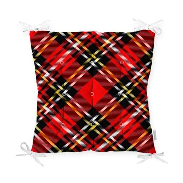 Sedežna blazina Minimalist Cushion Covers Flannel Red Black, 40 x 40 cm