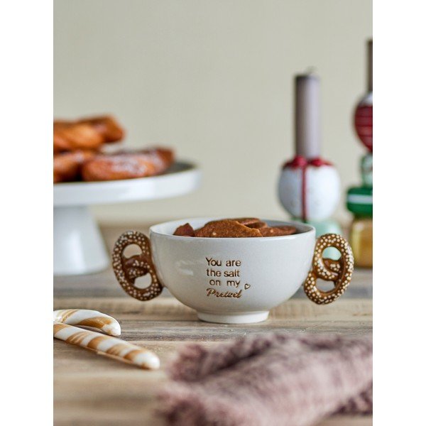 Kremno bela lončena skledica 320 ml Treats – Bloomingville-image-1