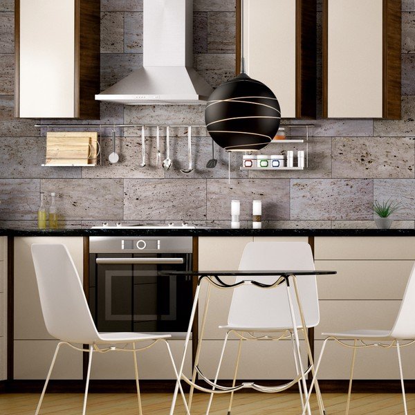 Črna okrogla viseča svetilka Lamkur Lines-image-1