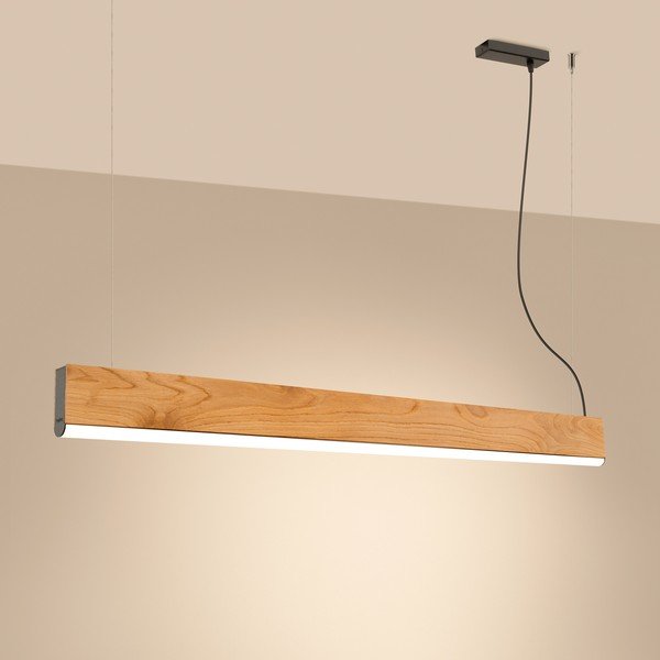 LED viseča svetilka iz masivnega lesa v naravni barvi LYKKE – Thoro-image-1