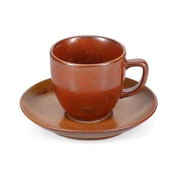 Rjava porcelanasta skodelica za kapučino 200 ml Ovio – BonBistro-image-3