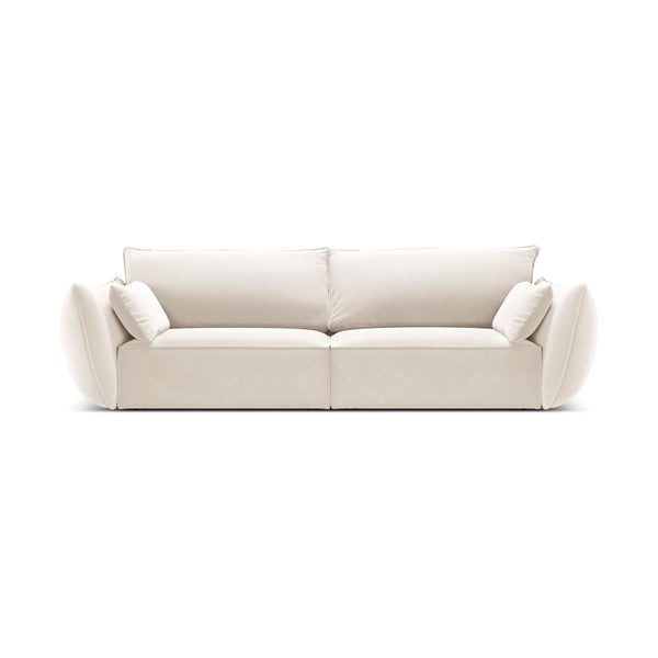 Bež žametna sedežna garnitura 208 cm Vanda – Mazzini Sofas