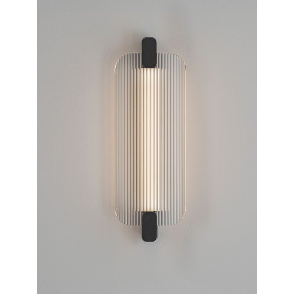 Mat črna steklena LED stenska svetilka Emery – Nova Luce-image-2