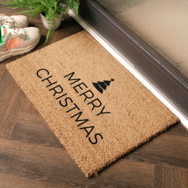 Predpražnik z božičnim motivom iz kokosovih vlaken 40x60 cm Merry Christmas – Artsy Doormats-image-2
