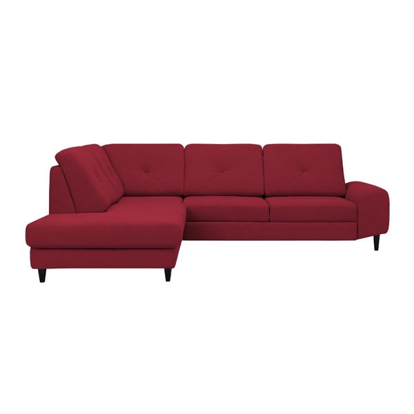 Rdeča kotna raztegljiva sedežna garnitura Windsor & Co Sofas, levi kot Beta