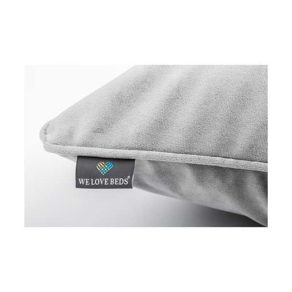 Siva prevleka za vzglavnik WeLoveBeds Silver, 40 x 60 cm-image-2