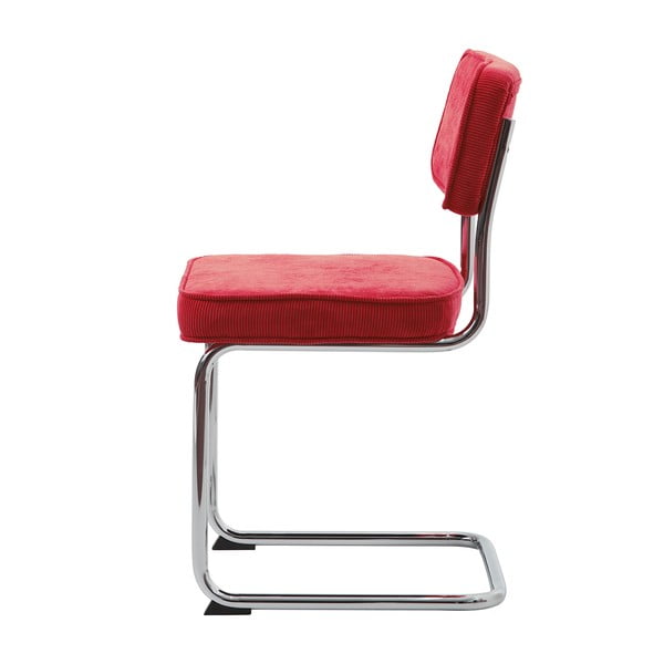 Rdeč jedilni stol iz rebrastega žameta Rupert – Unique Furniture-image-4