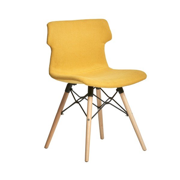 Komplet 4 rumenih jedilnih stolov Marckeric Cala-image-2