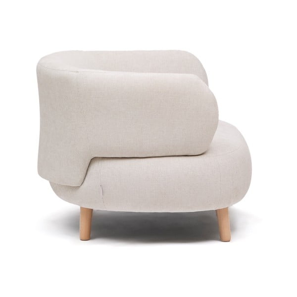 Bež fotelj iz šenilje Luisa – Kave Home-image-3