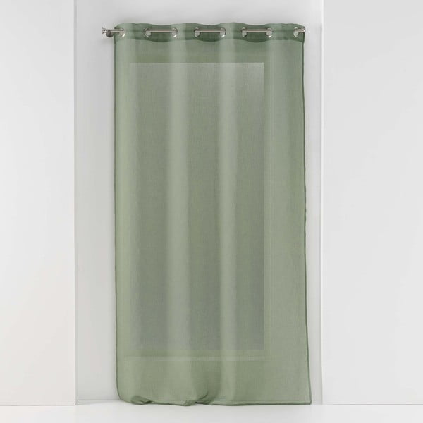 Kaki zelena prosojna zavesa iz tančice 140x280 cm Sandra – douceur d'intérieur