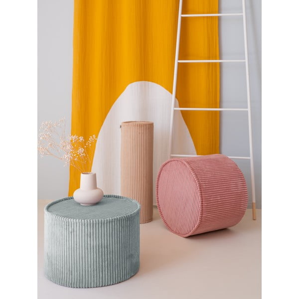 Mentolno zelen otroški tabure iz rebrastega žameta – Wigiwama-image-1