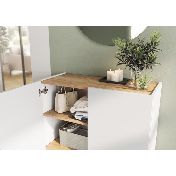 Bel set za hodnik v hrastovem dekorju 74x200x33 cm Alviano – Germania-image-4