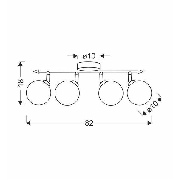 Stropna svetilka v bronasti barvi s steklenim senčnikom ø 10 cm Rodia – Candellux Lighting-image-3