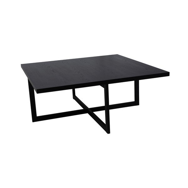 Črna hrastova mizica Canett Elliot, 100 x 100 cm-image-2