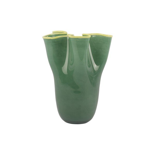 Zelena steklena ročno izdelana vaza (višina 31,5 cm) Ruffles – PT LIVING