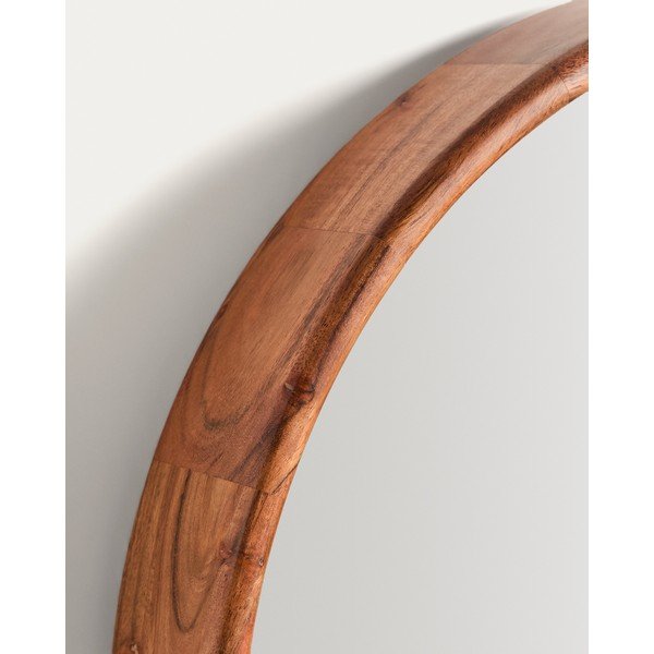 Stensko ogledalo z lesenim okvirjem ø 49,5 cm Berale – Kave Home-image-3