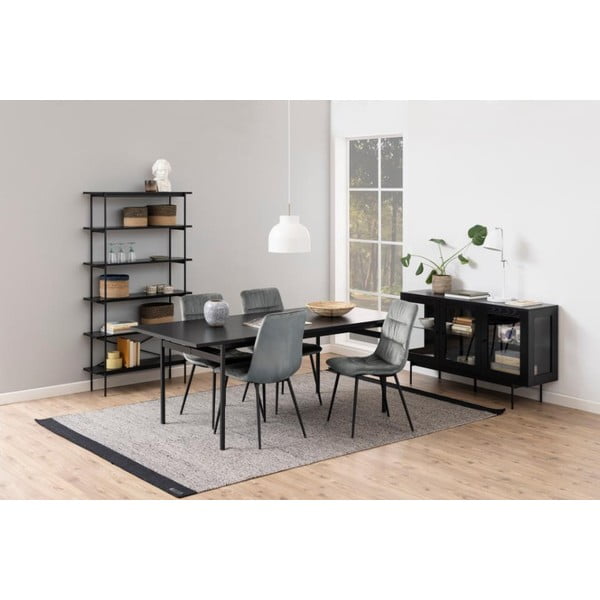 Črn regal v jesenovem dekorju 94x172 cm Angus – Actona-image-4