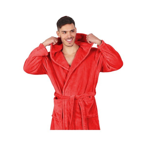 Rdeča unisex halja iz mikrovlaken DecoKing Robby, velikost XS-image-4