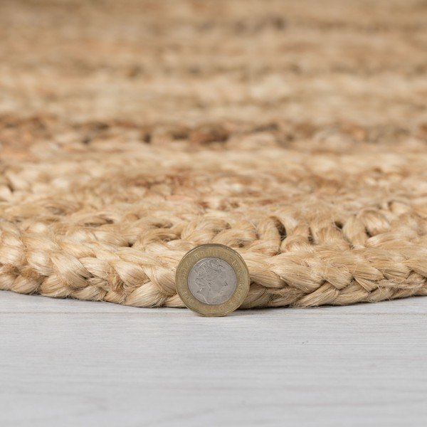 Okrogla preproga iz jute v naravni barvi ø 150 cm Eden - Flair Rugs-image-3