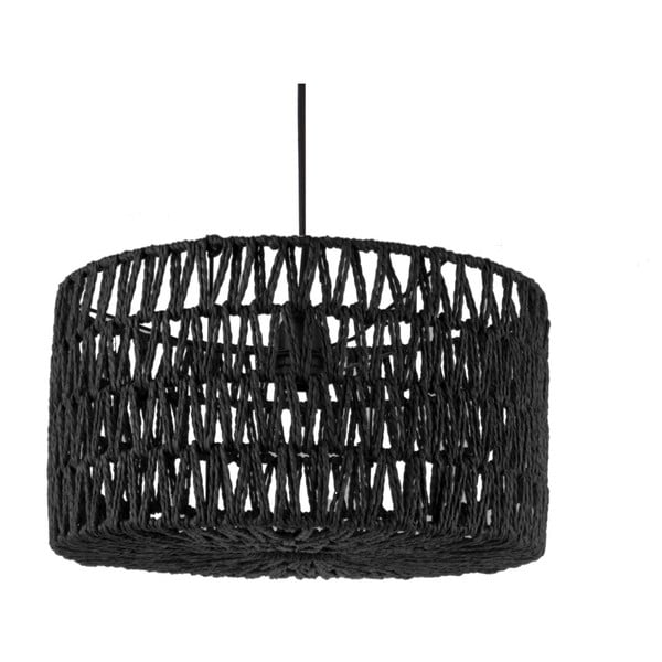 Črna viseča svetilka Leitmotiv Paper Rope, ⌀ 39 cm