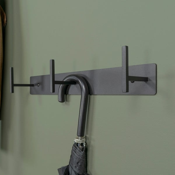 Črn kovinski stenski obešalnik 44 cm Chapman – Spinder Design-image-4