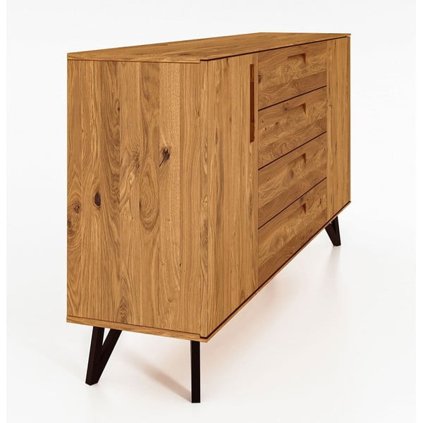 Visoka komoda iz hrastovega lesa 182x100 cm Golo - The Beds-image-3