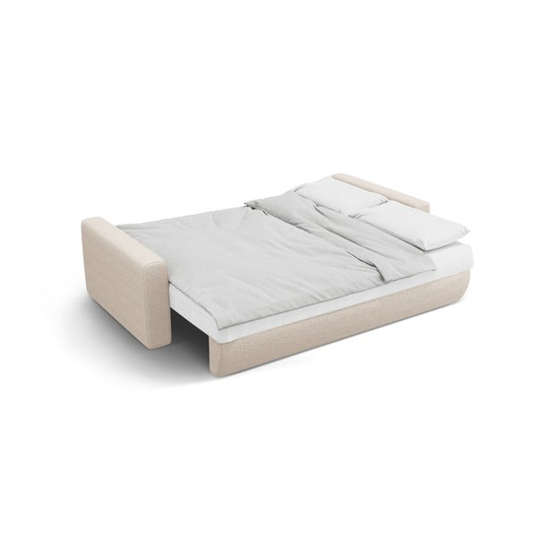 Bež raztegljiva sedežna garnitura s prostorom za shranjevanje 238 cm Belfast – Cosmopolitan Design-image-3