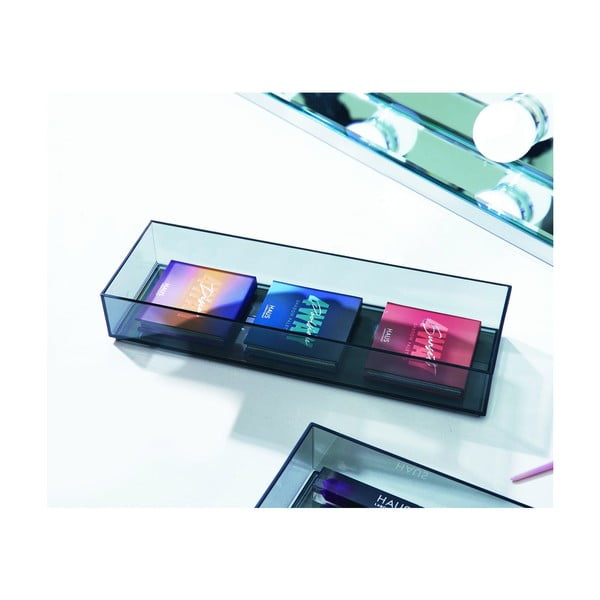 Mat črn kopalniški organizator za kozmetiko iz reciklirane plastike – iDesign-image-1