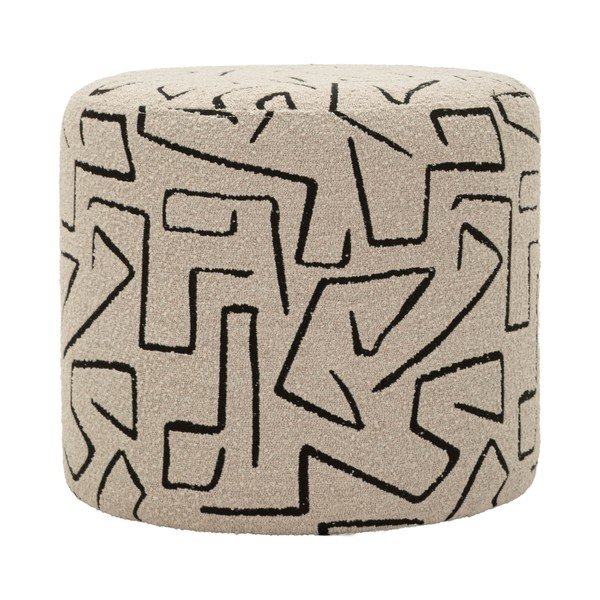 Bež tabure iz tkanine bouclé Nairobi – Mauro Ferretti