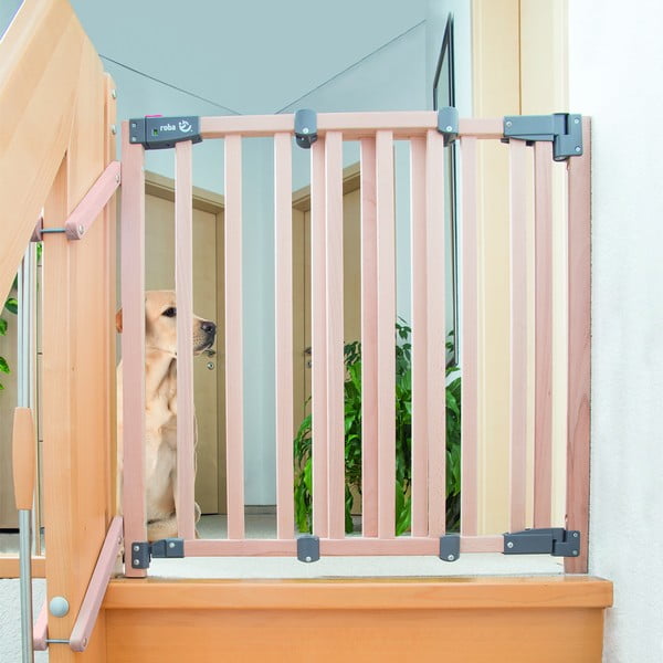 Varnostna ograja za stopnice iz masivne bukve v naravni barvi – Roba-image-3