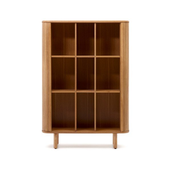 Omarica v jesenovem dekorju z drsnimi vrati v naravni barvi 110x160x40 cm Mailen – Kave Home-image-3