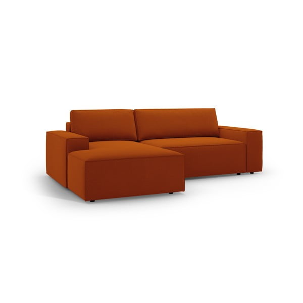 Opečnato oranžna raztegljiva kotna sedežna garnitura (levi kot) Jodie – Micadoni Home-image-2