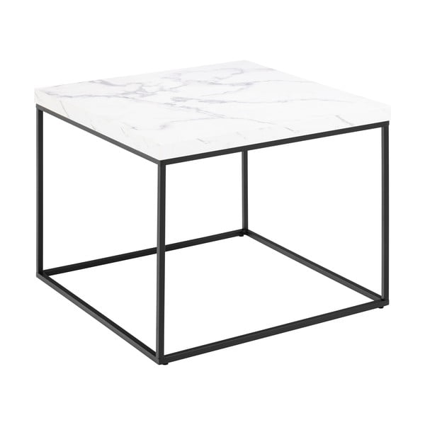 Bela mizica z mizno ploščo v marmornem dekorju 60x60 cm Barossa – Actona-image-3