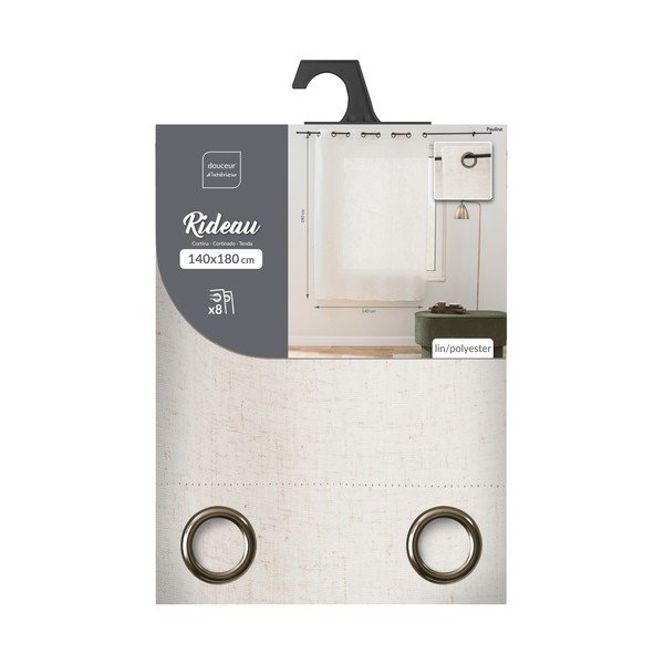 Kremno bela zavesa 140x240 cm Pauline – douceur d'intérieur-image-3