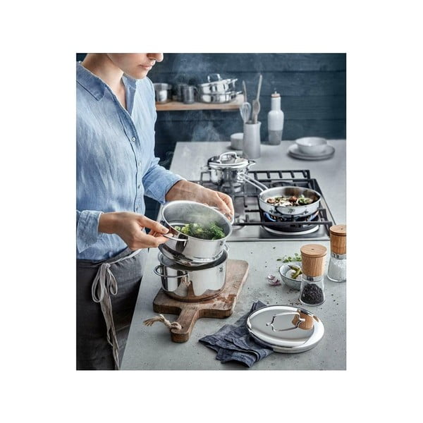 Lonec za testenine iz nerjavečega jekla s pokrovom WMF Cromargan® Mini, ⌀ 18 cm-image-3