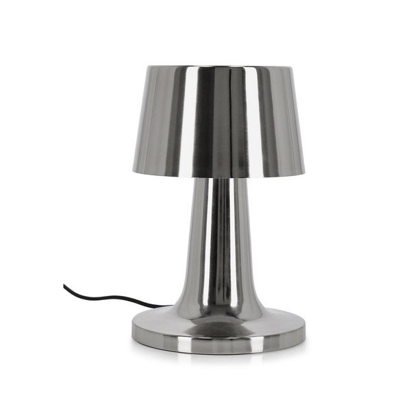 Kovinska LED namizna svetilka v srebrni barvi s kovinskim senčilom (višina 51 cm) Turner – Bizzotto
