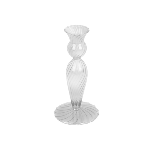 Steklen svečnik PT LIVING Swirl, višina 17 cm