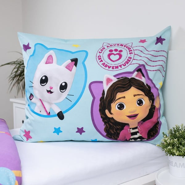 Enojna bombažna otroška posteljnina 140x200 cm Gabby's Dollhouse "Balloon"  – Jerry Fabrics-image-3