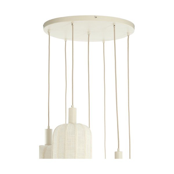 Kremno bela viseča svetilka s tekstilnim senčilom ø 50 cm Tufia – Light & Living-image-3
